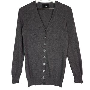 D&G Dolce & Gabana Cashmere Vneck Charcoal Cardigan
